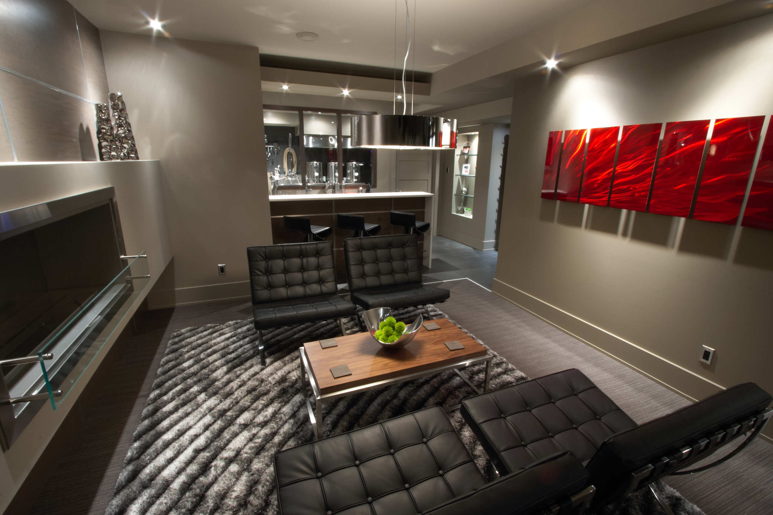 Reliable Wet Basement Specialists - Trusted Solutions 3 Modern basement lounge with a cozy seating area and sleek bar