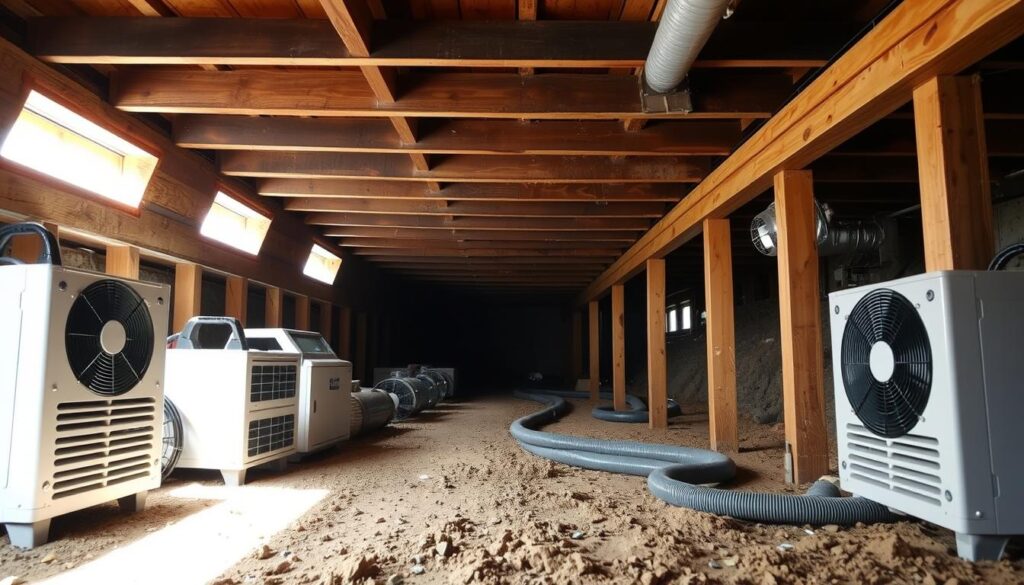 crawl space drying techniques