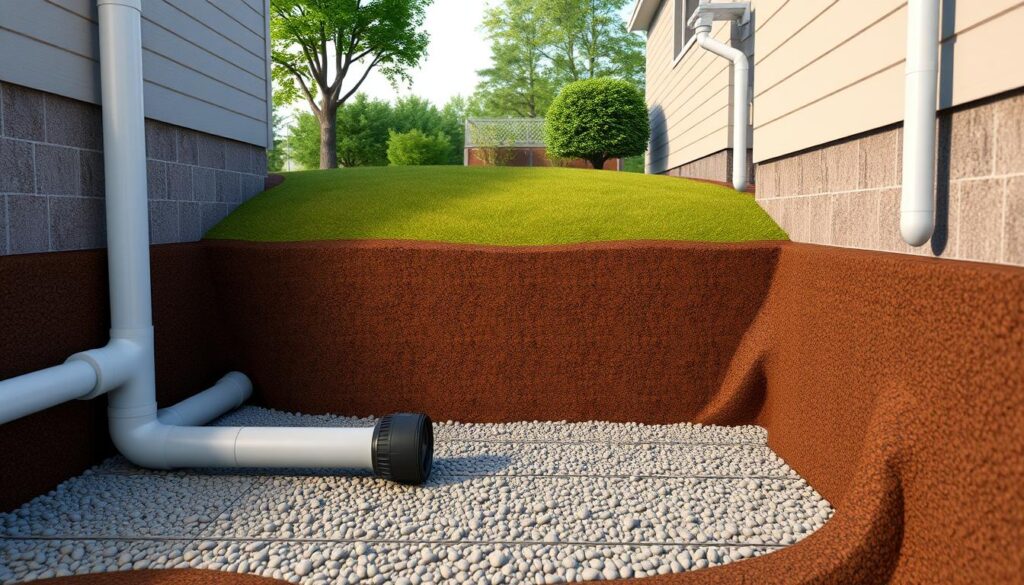 Basement waterproofing system installation