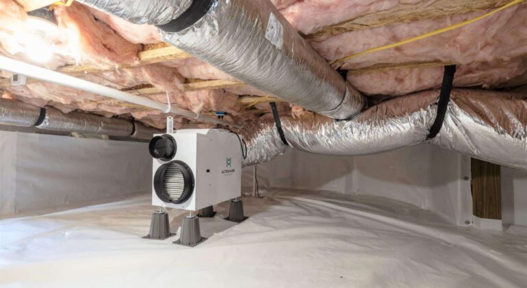 Crawl space repair companies inspection in DMV home — engineer evaluation