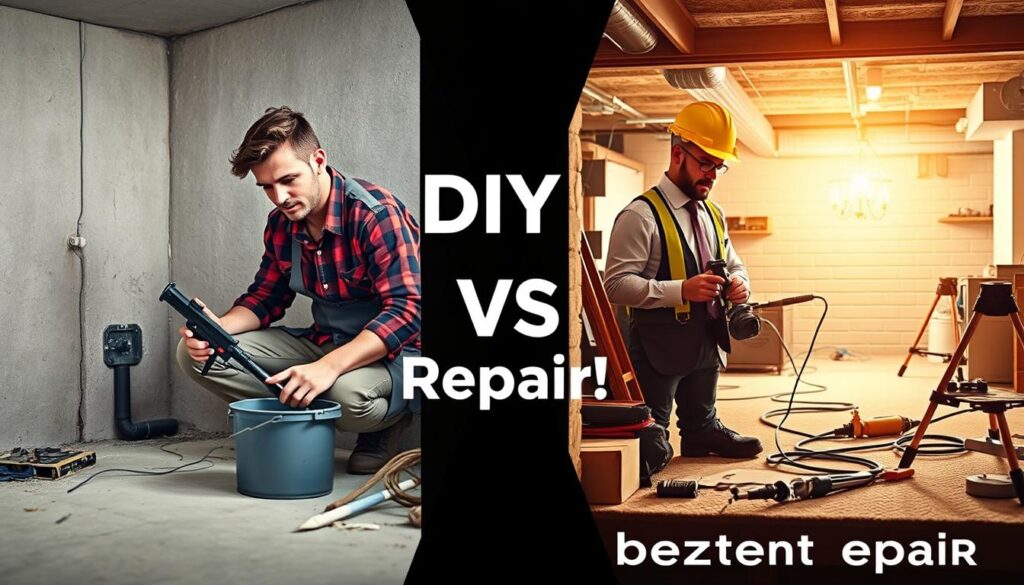 DIY vs professional basement repair