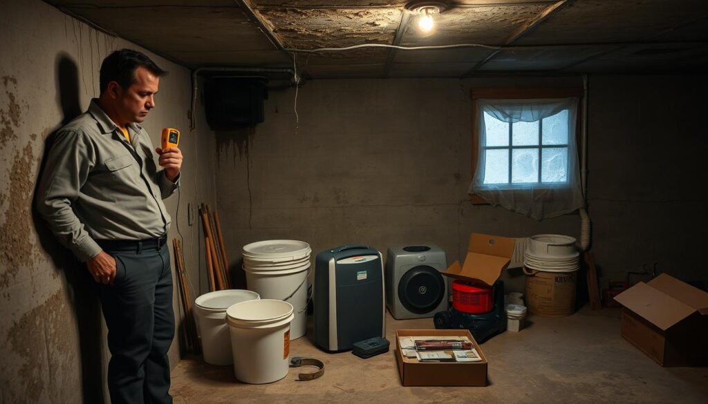 Identifying basement moisture sources