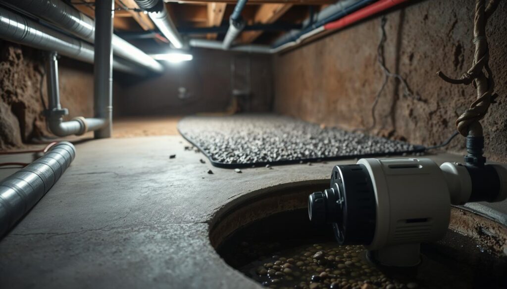 crawl space drainage system crawl space drainage system