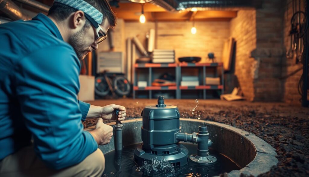 sump pump installation