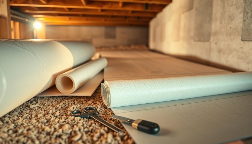 vapor barrier and insulation materials