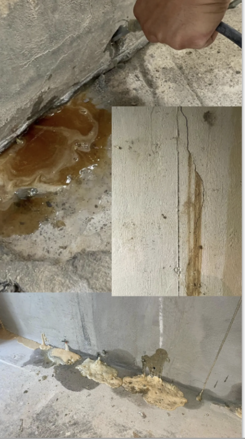 foundation crack repair with CrackShield polyurethane pressure injection DMV Waterproofing