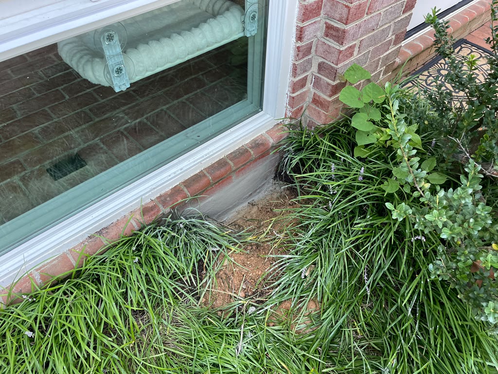 Basement Vent Leak Repair in Potomac, MD | Real Case 4 Completed exterior vent repair below a basement window in Potomac Maryland