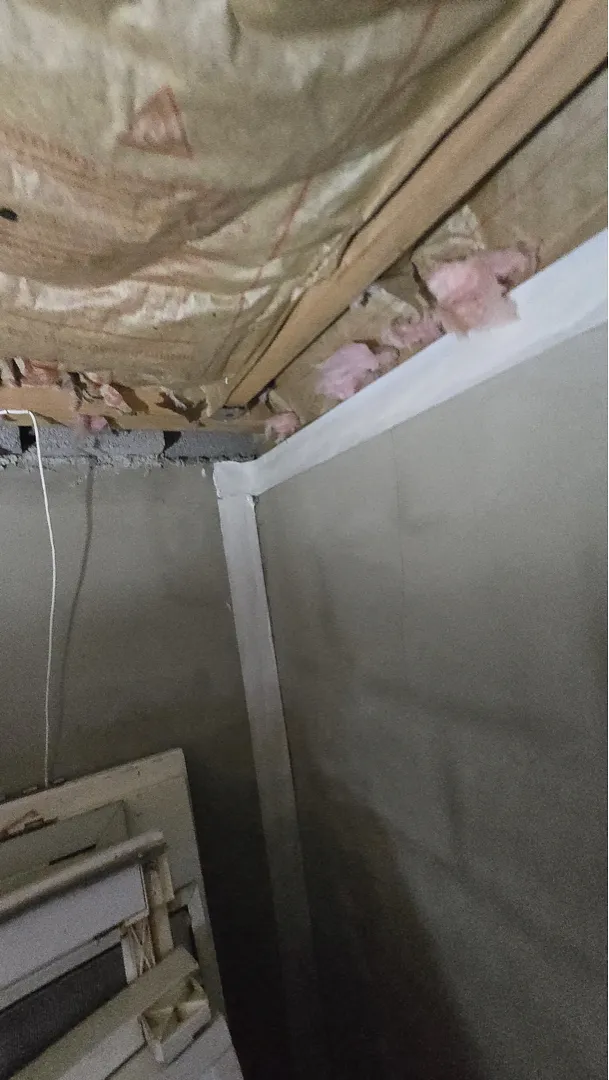 Interior basement wall barrier and upper termination in North Potomac